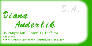 diana anderlik business card